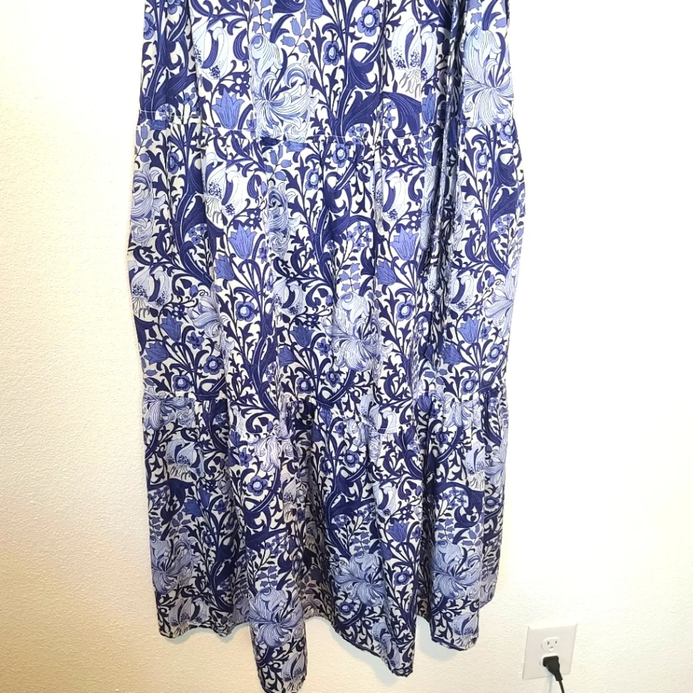 FINLEY Aerin Floral Maxi Dress In Blue Iris Size Small - Picture 8 of 11